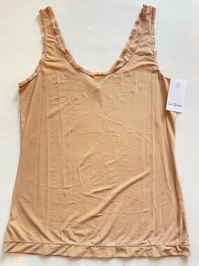 Le Mystere Infinite Comfort Camisole L/XL nude Reversible Scoop V-Neck Tank NWT